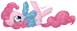 Size: 982x392 | Tagged: safe, artist:pony-spiz, pinkie pie, earth pony, pony, clothes, female, mare, pink coat, pink mane, sweater