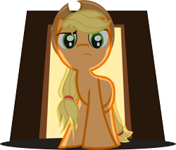 Size: 8000x6830 | Tagged: safe, artist:sharpieboss, applejack, earth pony, pony, absurd resolution, judging you, looking at you, perspective, solo