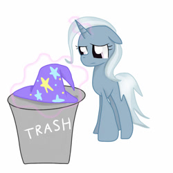 Size: 1000x1000 | Tagged: safe, artist:stormytheloner, derpibooru import, trixie, pony, unicorn, discorded, female, mare, sad, solo