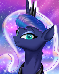 Size: 2000x2500 | Tagged: safe, artist:moonlightprincess002, princess luna, alicorn, pony, beautiful, portrait, solo