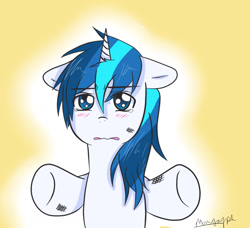 Size: 1280x1165 | Tagged: safe, artist:sasaki-kasumi, shining armor, pony, unicorn, colt, crying, injured, solo