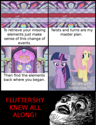 Size: 500x648 | Tagged: safe, derpibooru import, discord, fluttershy, twilight sparkle, pegasus, pony, comic, meme, riddle