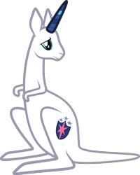 Size: 1692x2117 | Tagged: safe, shining armor, kangaroo, pony, unicorn, forced meme, kangaroonicorn, meme, solo, species swap, wat