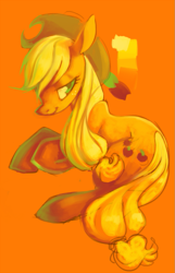 Size: 645x1000 | Tagged: safe, artist:electriczebra, applejack, earth pony, pony, prone, reference sheet, simple background, solo