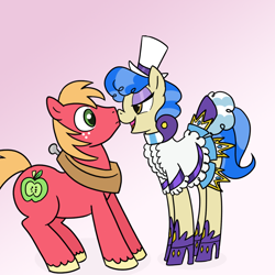 Size: 1000x1000 | Tagged: safe, artist:madmax, big macintosh, sapphire shores, earth pony, pony, male, stallion