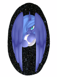 Size: 2800x3800 | Tagged: safe, artist:tobyqu33n123, princess luna, alicorn, pony, mare in the moon, moon, s1 luna, solo, tangible heavenly object