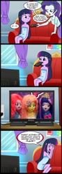 Size: 713x2000 | Tagged: safe, artist:madmax, edit, fluttershy, pinkie pie, rarity, twilight sparkle, equestria girls, clothes, comic, exploitable meme, forced meme, kigurumi, meme, what's wrong with this place