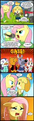 Size: 571x2000 | Tagged: safe, artist:madmax, fluttershy, pegasus, pony, comic:the town, animal crossing, clothes, comic, crossover, crying, isabelle, sweater, sweatershy