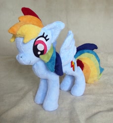 Size: 959x1052 | Tagged: safe, artist:spark-strudel, rainbow dash, irl, photo, plushie, solo