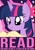 Size: 900x1286 | Tagged: safe, derpibooru import, twilight sparkle, book, caption, image macro, pink text, poster, read