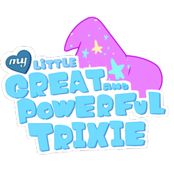 Size: 500x500 | Tagged: safe, artist:temmie720, derpibooru import, trixie, clothes, hat, logo, logo parody, simple background, transparent background, trixie's hat