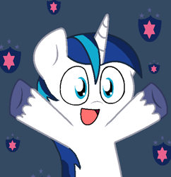 Size: 537x554 | Tagged: safe, artist:pupster0071, shining armor, pony, unicorn, horn, male, nya, solo, stallion, white coat