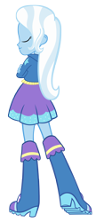 Size: 2168x5000 | Tagged: dead source, safe, artist:pinkiespartygirl, derpibooru import, trixie, equestria girls, boots, clothes, shoes, simple background, skirt, solo, transparent background, vector