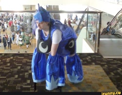 Size: 800x620 | Tagged: safe, princess luna, human, bronycon, bronycon 2013, clothes, convention, cosplay, costume, irl, irl human, photo