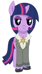 Size: 1407x2484 | Tagged: safe, artist:madmax, artist:scarletlightning565, twilight sparkle, pony, unicorn, fallout equestria, .svg available, clothes, fanfic, fanfic art, female, hooves, horn, mare, ministry mares, ministry of arcane sciences, simple background, solo, svg, transparent background, vector