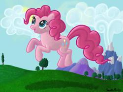 Size: 1600x1200 | Tagged: safe, artist:deathpwny, pinkie pie, earth pony, pony, female, mare, open mouth, solo