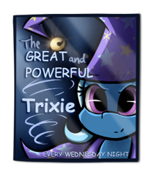 Size: 300x340 | Tagged: safe, artist:midnightpremiere, derpibooru import, trixie, pony, unicorn, female, mare, poster, solo