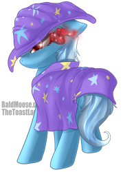 Size: 1705x2385 | Tagged: safe, artist:baldmoose, derpibooru import, trixie, pony, unicorn, corrupted, female, glowing eyes, mare, solo, sombra eyes