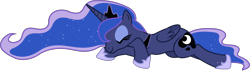 Size: 8390x2370 | Tagged: safe, artist:90sigma, princess luna, alicorn, pony, absurd resolution, simple background, sleeping, solo, transparent background, vector