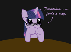 Size: 900x658 | Tagged: safe, artist:php21, derpibooru exclusive, derpibooru import, twilight sparkle, pony, unicorn, dialogue, dr. ian malcolm, female, friendship, glasses, gray background, ian malcolm, jeff goldblum, jurassic park, mare, reference, simple background, solo