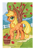 Size: 600x856 | Tagged: safe, artist:kamirah, applejack, earth pony, pony, apple, food, raised hoof, solo, traditional art, tree