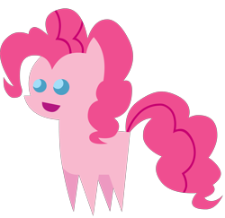 Size: 3000x2913 | Tagged: safe, artist:miketheuser, pinkie pie, earth pony, pony, high res, pointy ponies, simple background, solo, transparent background, vector