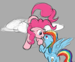 Size: 595x497 | Tagged: safe, pinkie pie, rainbow dash, earth pony, pegasus, pony, female, lesbian, pinkiedash, shipping