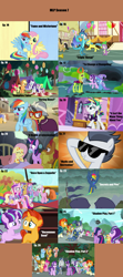 Size: 1760x3958 | Tagged: safe, artist:nightshadowmlp, derpibooru import, edit, edited screencap, screencap, a.k. yearling, apple bloom, applejack, cattail, cherry cola, cherry fizzy, dragon lord ember, evil pie hater dash, flash magnus, fluttershy, lemon hearts, meadowbrook, mistmane, pinkie pie, pony of shadows, princess cadance, princess ember, princess flurry heart, rainbow dash, rarity, rockhoof, rumble, somnambula, spike, star swirl the bearded, starlight glimmer, sunburst, sweetie belle, thorax, trixie, twilight sparkle, twilight sparkle (alicorn), alicorn, changedling, changeling, dragon, earth pony, pegasus, pony, unicorn, a health of information, campfire tales, daring done?, fame and misfortune, it isn't the mane thing about you, marks and recreation, once upon a zeppelin, season 7, secrets and pies, shadow play, to change a changeling, triple threat, uncommon bond, age regression, alternate hairstyle, bed, black cloud, bookshelf, colt, cute, female, filly, king thorax, lantern, male, mane seven, mane six, mare, mlp season compilation, out of context, punk, raripunk, season 7 compilation, shipping fuel, stallion, sunglasses, swamp fever, tent, wall of tags, we're not flawless