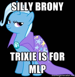 Size: 500x514 | Tagged: safe, derpibooru import, trixie, pony, unicorn, female, image macro, mare, meme, trix