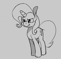 Size: 985x951 | Tagged: safe, artist:enma-darei, derpibooru import, trixie, pony, unicorn, monochrome, solo