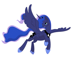 Size: 1515x1249 | Tagged: safe, artist:raota, princess luna, alicorn, pony, flying, simple background, solo, transparent background