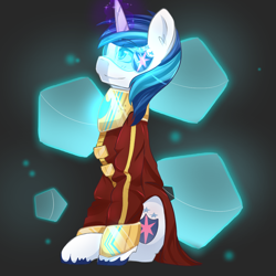 Size: 1000x1000 | Tagged: safe, artist:camellia, shining armor, pony, unicorn, hmd, horn, male, solo, stallion, white coat