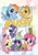 Size: 500x706 | Tagged: safe, artist:akira bano, derpibooru import, applejack, fluttershy, pinkie pie, rainbow dash, rarity, twilight sparkle, earth pony, griffon, pegasus, pony, unicorn, comic, japanese, pixiv