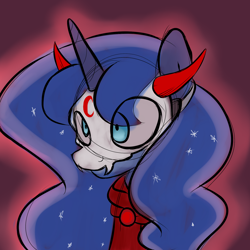 Size: 1500x1500 | Tagged: safe, artist:fullmetalpikmin, princess luna, alicorn, pony, blood moon, clothes, mask, scarf, sketch, solo