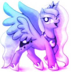 Size: 512x512 | Tagged: safe, artist:remyroez, princess luna, alicorn, pony, female, horn, mare, simple background, solo, white background