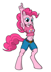 Size: 800x1131 | Tagged: safe, artist:stallivo, pinkie pie, anthro, simple background, skinny, solo, transparent background