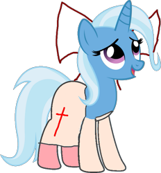 Size: 571x614 | Tagged: safe, artist:themushroomvestal, derpibooru import, trixie, pony, unicorn, 1000 hours in ms paint, cosplay, female, freudia neuwahl, mare, ms paint, rosenkreuzstilette