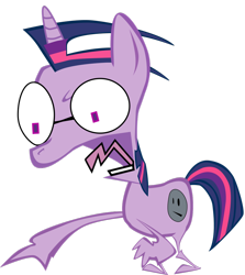 Size: 900x1010 | Tagged: safe, artist:pipersack, derpibooru import, twilight sparkle, crossover, dib membrane, fusion, invader zim