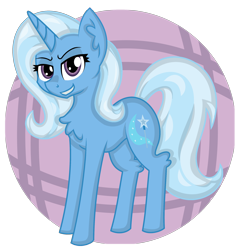 Size: 2168x2276 | Tagged: safe, artist:partylikeanartist, derpibooru import, trixie, pony, unicorn, chest fluff, female, mare, simple background, smiling, solo, transparent background