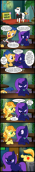 Size: 571x2796 | Tagged: safe, artist:madmax, braeburn, bulk biceps, flash sentry, oc, comic:todos los ponis odian a flash, bar, comic, spanish, translation, translator:the-luna-fan, trashcan