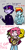 Size: 500x1000 | Tagged: safe, artist:ladydarthorn, derpibooru import, bubble berry, dusk shine, pinkie pie, rainbow blitz, rainbow dash, twilight sparkle, dialogue, humanized, rule 63, winged humanization