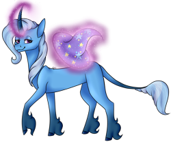 Size: 1024x852 | Tagged: safe, artist:leviathanscrown, derpibooru import, trixie, pony, unicorn, clothes, female, hat, leonine tail, lidded eyes, magic, magic aura, mare, simple background, solo, transparent background, trixie's hat, unshorn fetlocks