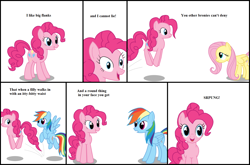 Size: 1600x1058 | Tagged: safe, fluttershy, pinkie pie, rainbow dash, earth pony, pegasus, pony, comedy, comic