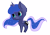 Size: 4093x2894 | Tagged: safe, artist:cutepencilcase, princess luna, alicorn, pony, filly, pointy ponies, simple background, smiling, solo, transparent background, woona