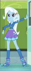 Size: 320x724 | Tagged: safe, derpibooru import, screencap, trixie, better together, equestria girls, forgotten friendship, boots, clothes, cropped, female, high heel boots, high heels, hoodie, shoes, skirt, socks, solo