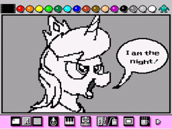 Size: 800x600 | Tagged: safe, artist:bseller293, princess luna, alicorn, pony, i am the night, mario paint, night