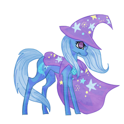 Size: 1280x1280 | Tagged: safe, artist:sevedie, derpibooru import, trixie, pony, unicorn, female, mare, skinny, solo