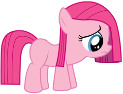 Size: 3500x2692 | Tagged: safe, artist:kooner-cz, pinkie pie, earth pony, pony, filly, foal, frown, high res, sad, simple background, transparent background, vector