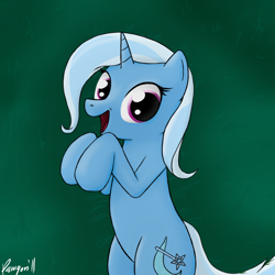 Size: 900x900 | Tagged: safe, artist:theparagon, derpibooru import, trixie, pony, unicorn, female, happy, mare, smiling, solo