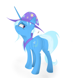 Size: 2153x2145 | Tagged: safe, artist:groomlake, derpibooru import, trixie, pony, unicorn, clothes, colored, female, hat, looking at you, mare, plot, simple background, solo, trixie's hat, white background